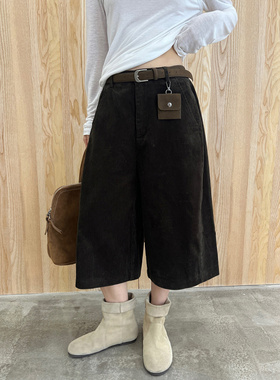 ［T台］T-PLATFORM广州十三行 秋季灯芯绒休闲七分裤配腰包83175