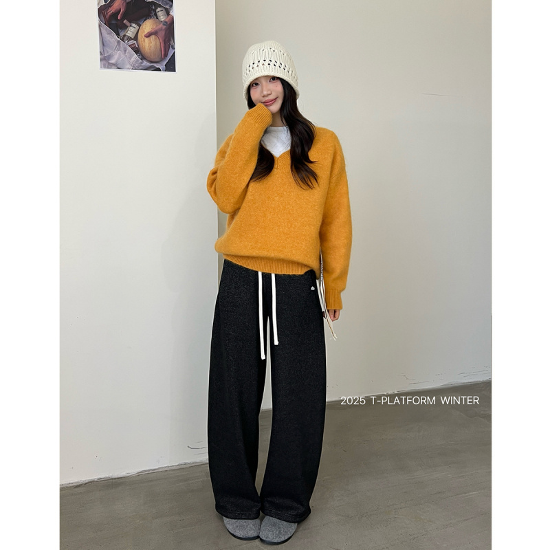 T台韩版软糯厚绒卫裤3