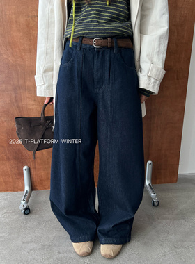 ［T台］T-PLATFORM广州十三行 梨型身材显瘦牛仔裤冬季厚款93202N