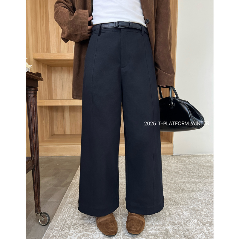 T台冬季厚款休闲九分裤