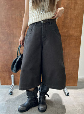 ［T台］T-PLATFORM广州十三行 2025早秋美式复古牛仔七分裤93117