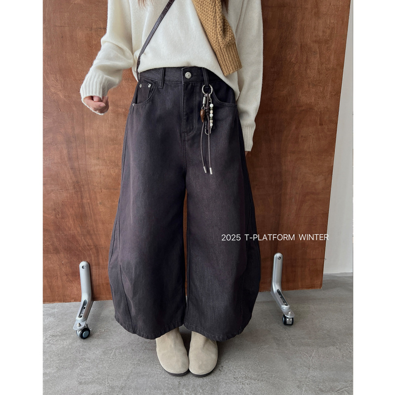 ［T台］T-PLATFORM广州十三行 小个子牛仔裤冬季加绒气球裤93155