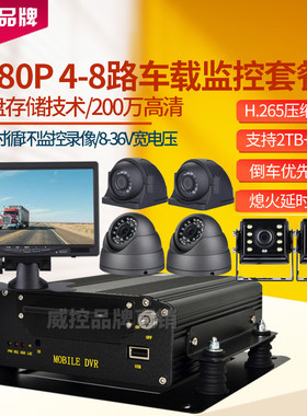 1080P200万 4路8路高清车载硬盘录像机高清客车校车货车囚车监控