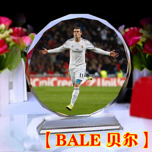 加雷斯贝尔Bale海报水晶纪念品周边皇马球迷礼品男女朋友生日礼物
