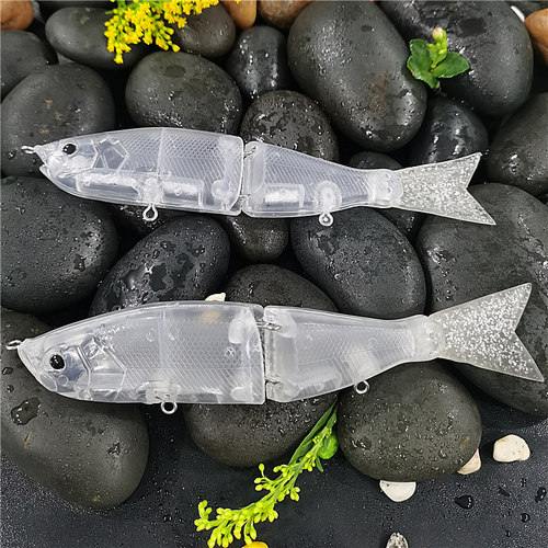 淡水海钓两节软尾泳饵无涂装饵胚