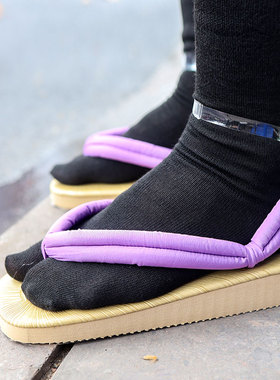 软底木屐男蝴蝶忍cos鬼灭之刃日本高跟拖鞋改良时透无一郎cos