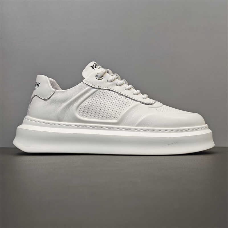 头层牛皮轻便透气小白鞋男韩版