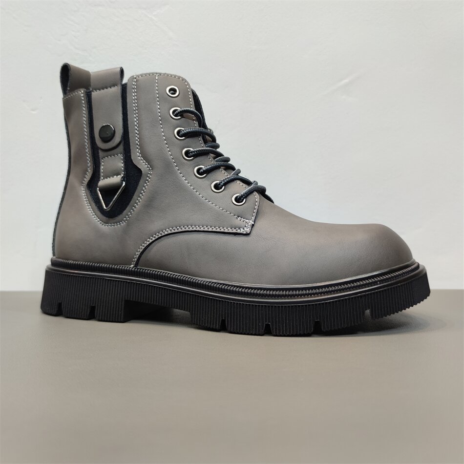 稀缺外贸出口断码捡漏真皮马丁靴厚底耐磨户外皮靴子百搭高帮男靴