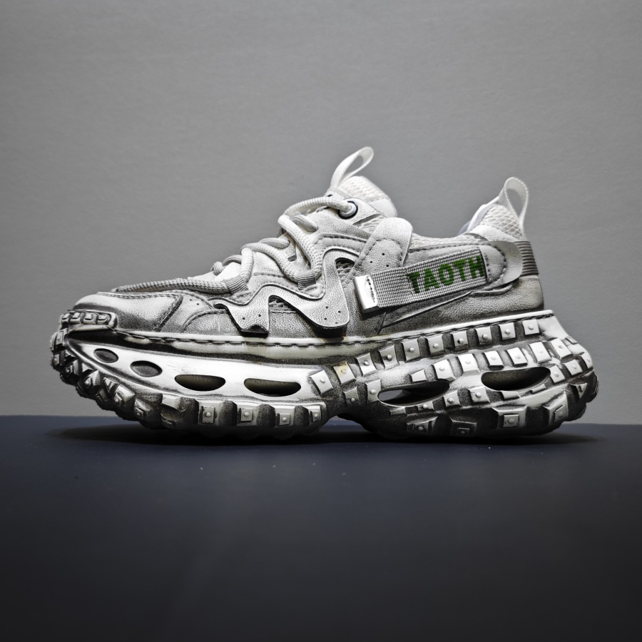 捡漏外贸尾货高端男士复古做旧休闲老爹鞋运动鞋轮胎底网面透气