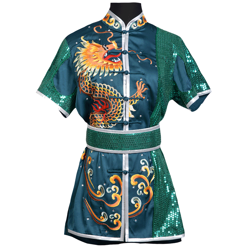 言一青年男2023刺绣武术服定制