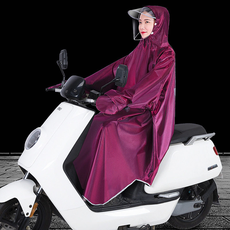 雨衣电动电瓶摩托车有袖单人新款加厚男女骑行长款全身防暴雨雨披