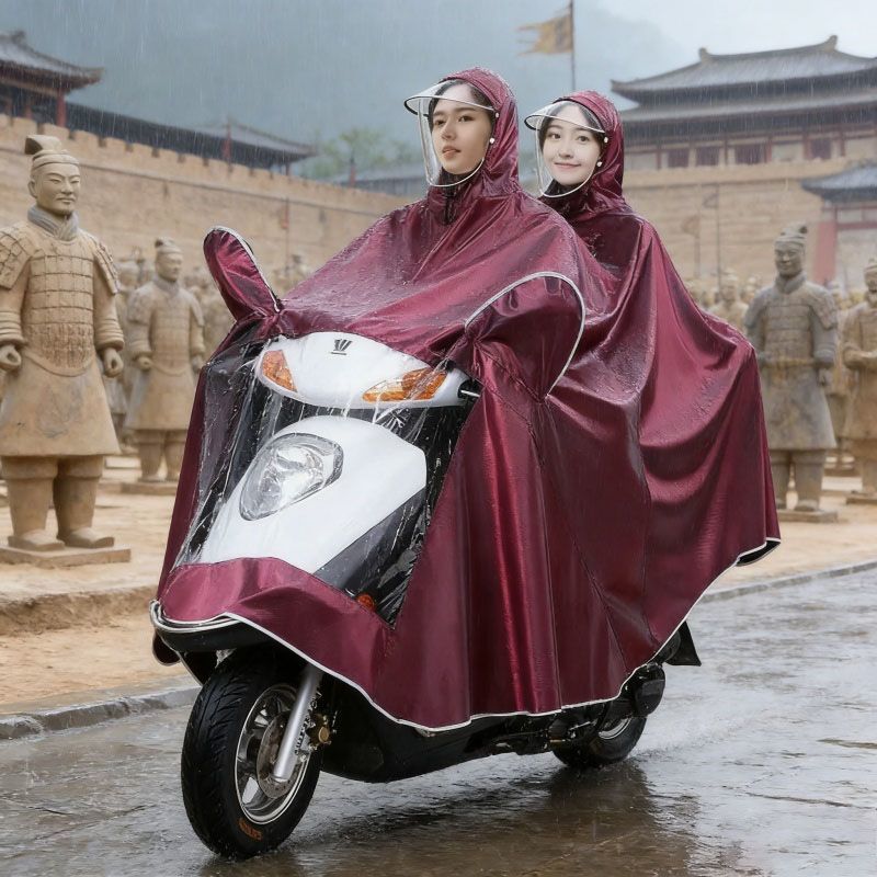正品雨衣加厚加大牛津电动车摩托车雨披单双人男女电瓶车超大遮脚