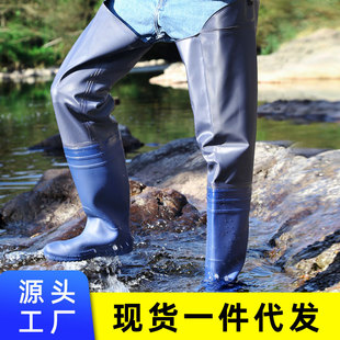 厂家直销插秧鞋下水裤过膝腿裤半身耐磨防水防滑血防挖藕水田裤