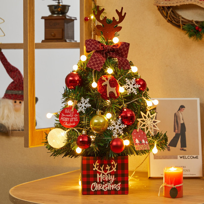 旺加福桌面小型圣诞树