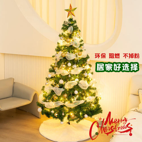 2025新款圣诞树客厅摆件圣诞节日礼Christmastree白纱仿真树加密