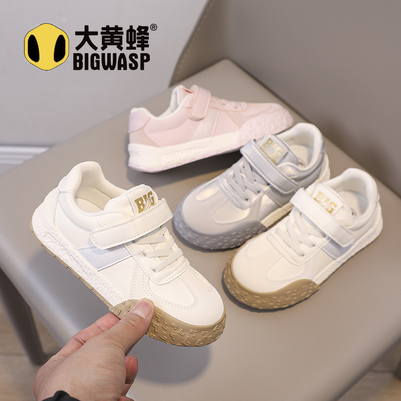 大黄蜂儿童德训运动鞋男童板鞋2025春秋新款女童中大休闲单鞋子潮