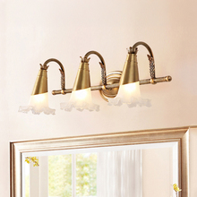 美式镜前灯全铜卫生间洗手洗脸盆欧式浴室镜柜专用法式复古灯具