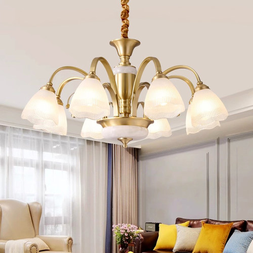 美式吊灯客厅灯玉石卧室餐厅书房