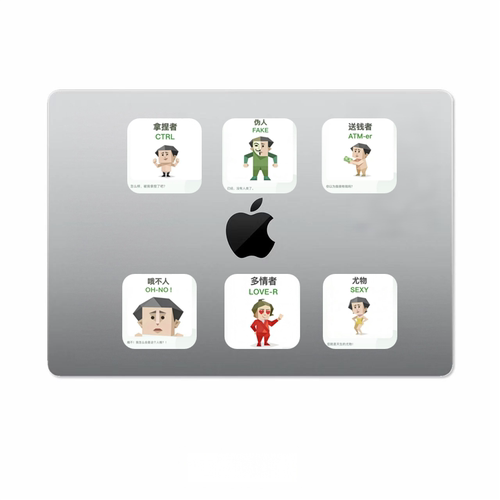 SBTI人格测试电脑贴纸吗喽握草人创意macbook笔记本手机个性贴画