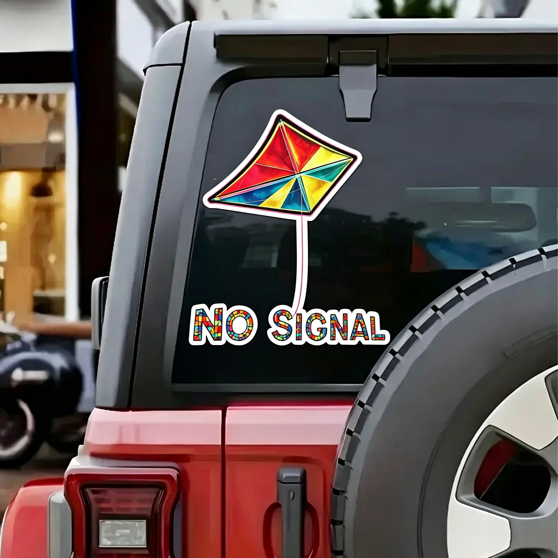 赵雷没有信号汽车贴纸no signal北京鸟巢演唱会风筝创意电动车贴