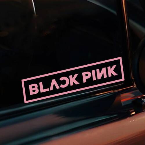 BLACK PINK汽车贴纸logo车身车窗装饰贴电动车划痕遮挡贴电脑贴纸