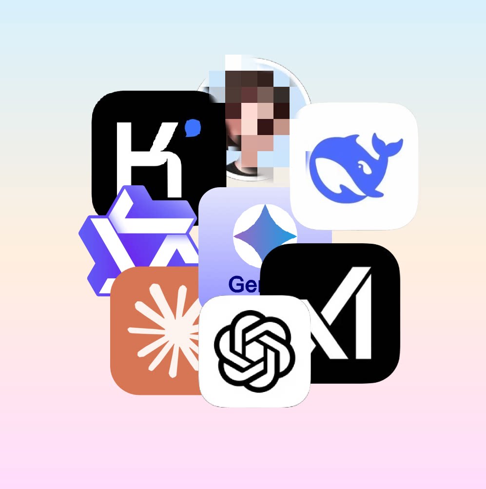 人工智能Logo贴纸AI工具DeepSeekChatGPT CC程序员笔记本贴纸车贴
