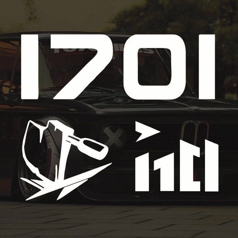 1701live单刀赴会贴纸logo汽车后窗摩托电动车贴纸标志防水防晒贴