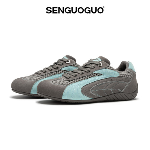 森果果赛车鞋/蓝灰色德训鞋男女