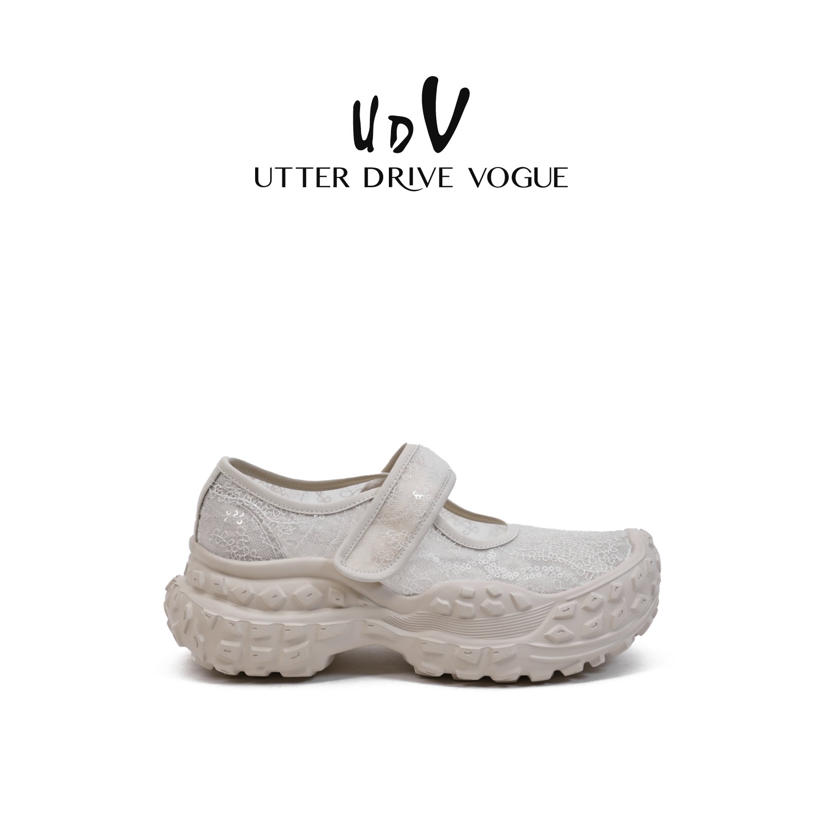 UDV老爹运动风玛丽珍增高女鞋2025春季新款网面运动鞋丑萌鞋潮酷
