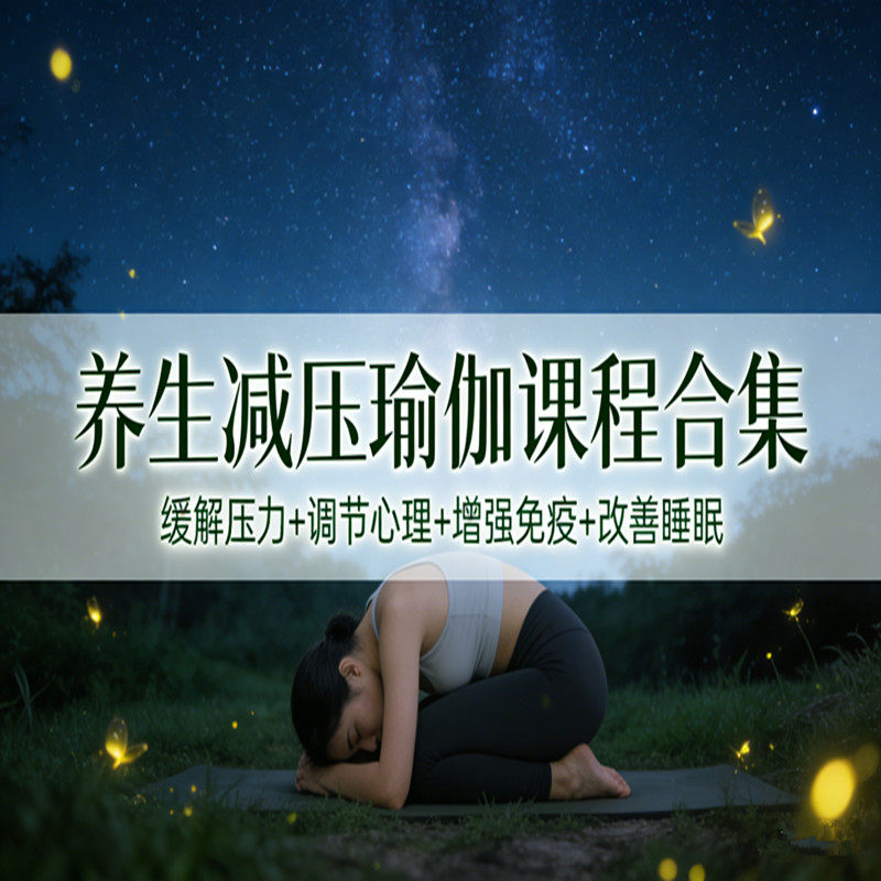 养生减压瑜伽课程合集四季养生放松身心缓解压力改善睡眠调理瑜伽