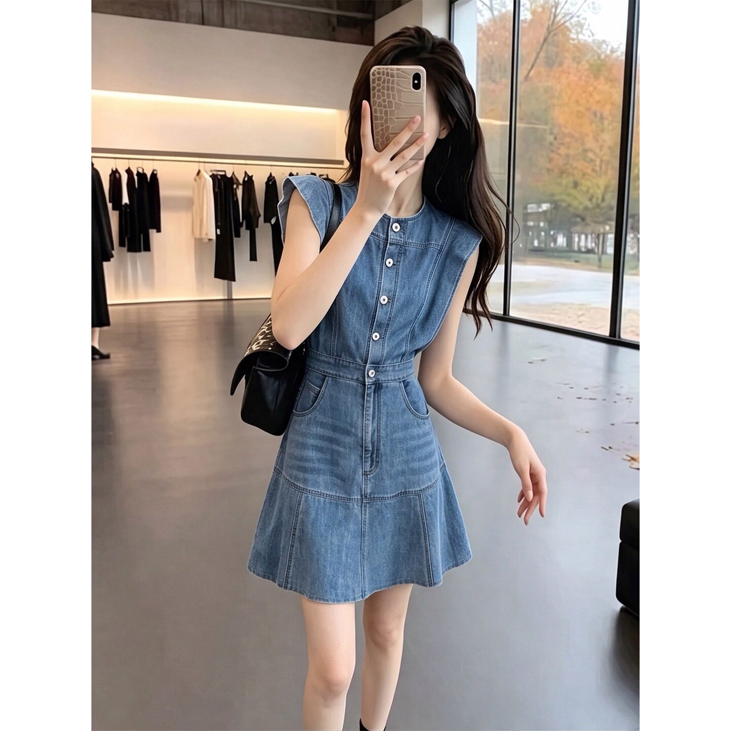 法式设计感小众牛仔裙子女2026夏季气质名媛小香风减龄无袖短裙潮