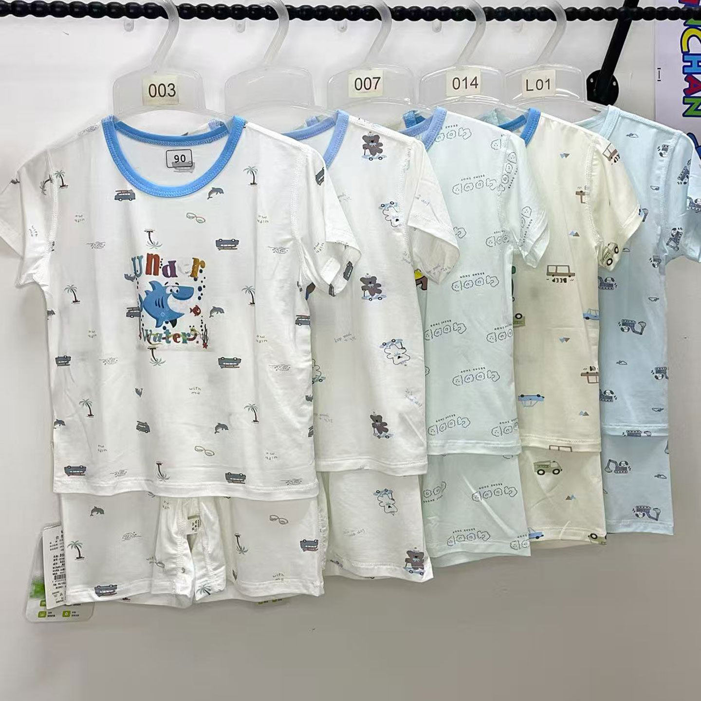 捡漏肥版短袖短裤男童睡衣莫代尔薄款夏空调家居服男宝内衣套装