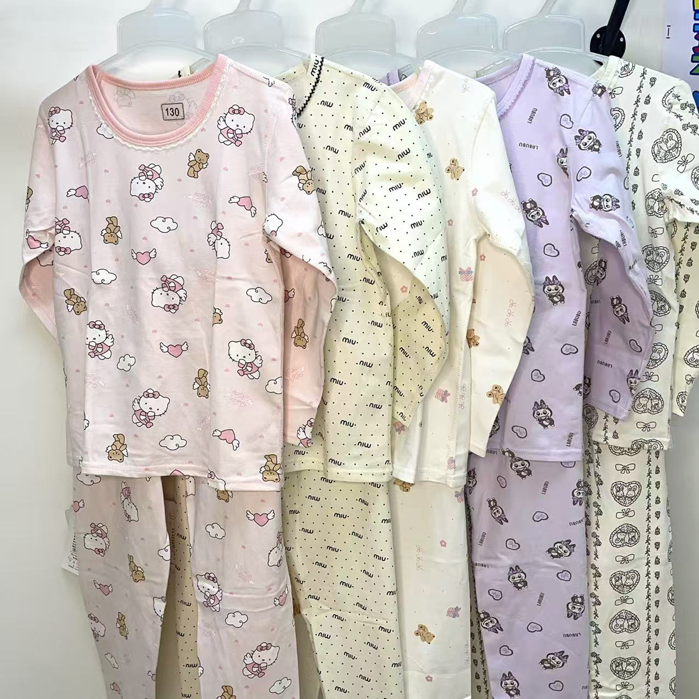 捡漏【90-190码】女童莱卡棉初秋衣秋裤家居服打底睡衣卡通图案2