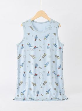男童夏季超薄莫代尔睡袍家居服