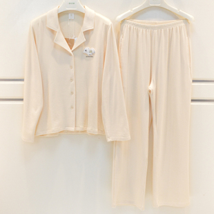 雪尔绵2026睡衣秋季女士雪花棉素色卡通高级感长袖宽松女家居服套