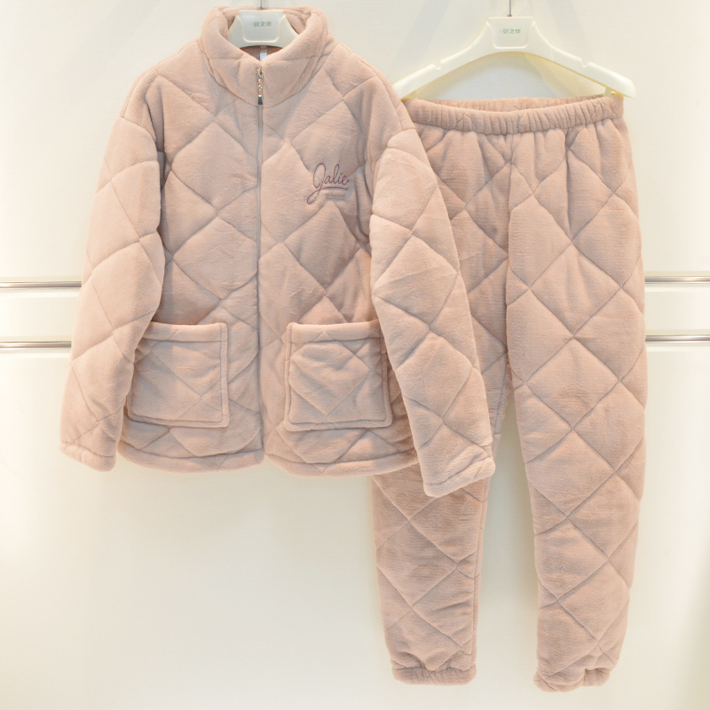 安之伴冬季女士保暖棉袄家居服