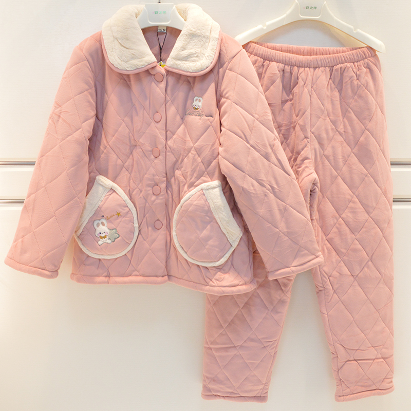 时尚保暖夹棉家居服佰伦熊女士