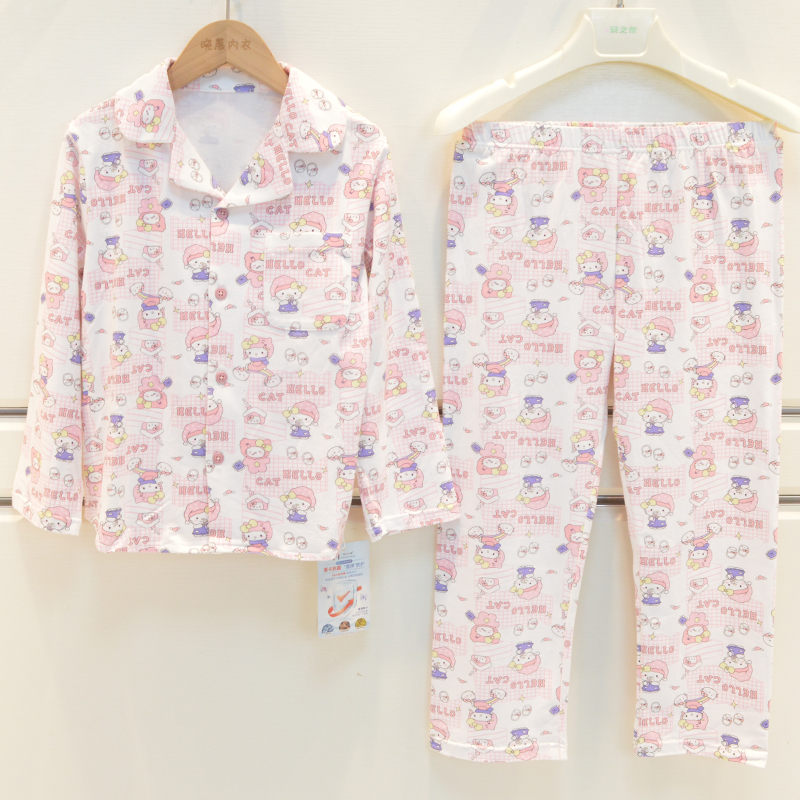卡通可爱少女长袖家居服套