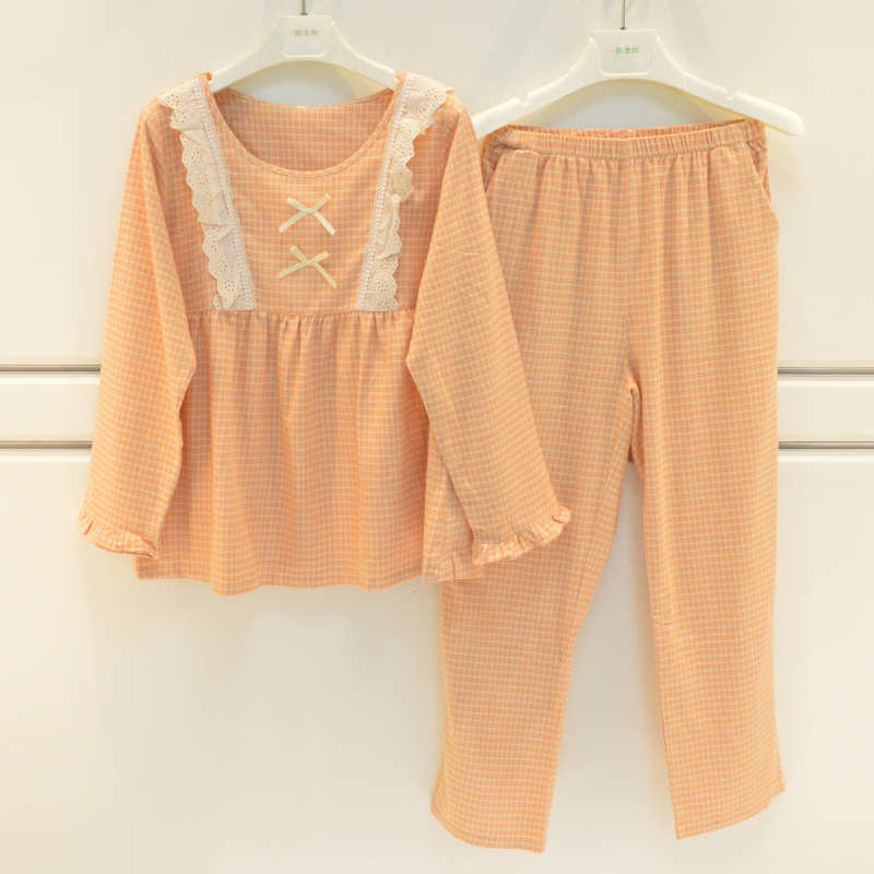 安之伴睡衣春秋季女士纯棉梭织磨毛甜美公主风韩版时尚长袖家居服