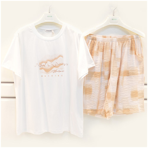 约高级感青年短袖短裤家居服套