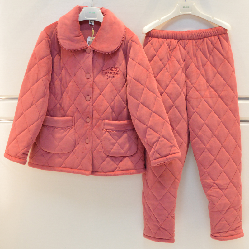 简约舒适夹棉家居服佰伦熊女士