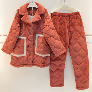 特价福利安之伴睡衣2026冬季情侣男女士三层加厚夹棉保暖家居服套