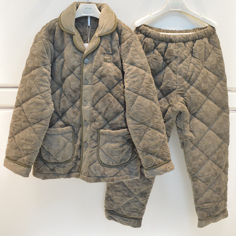 安之伴睡衣2025冬季男士消光法兰绒三层加厚夹棉保暖棉袄家居服套,女士内衣/男士内衣/家居服,睡衣/家居服套装,淘宝优惠券,粉丝福利购,淘宝优惠卷