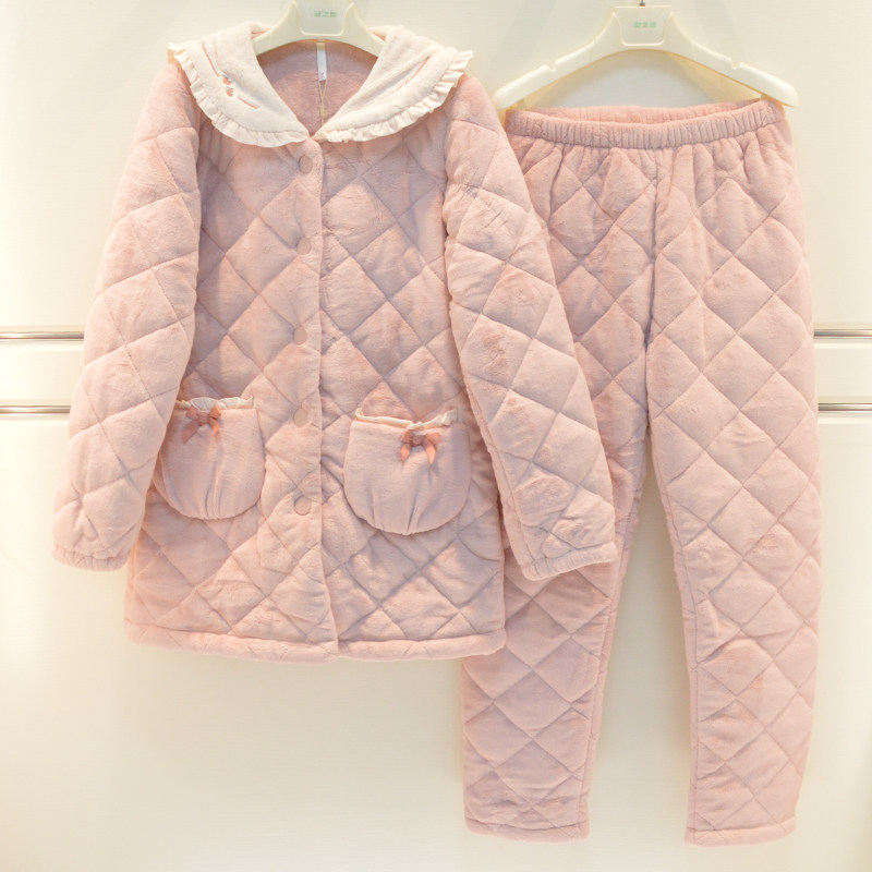 安之伴睡衣冬季夹棉女士玉狐绒三层加厚夹棉长款韩版保暖家居服套,女士内衣/男士内衣/家居服,睡衣/家居服套装,淘宝优惠券,粉丝福利购,淘宝优惠卷