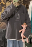 2021春新款海报风套头圆领卫衣长袖T恤男大码印花衣服wy08，男装T恤，电商A089-1