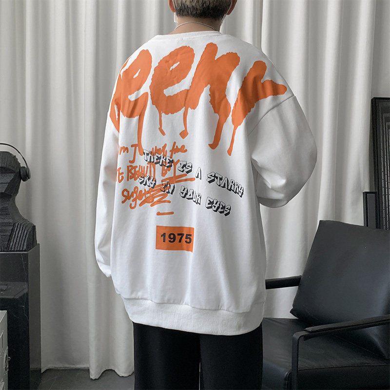 2021春款短句港风大码宽松圆领文字嘻哈卫衣男WY32,男装卫衣,电商A089-1