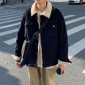 2021主推数据好网红羊羔毛灯芯绒棉衣外套男A090MY918