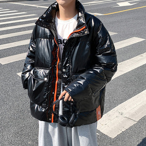 现货3000件男士90白鸭绒羽绒服男短款2021亮面yr902限,男装羽绒服,电商A089-1