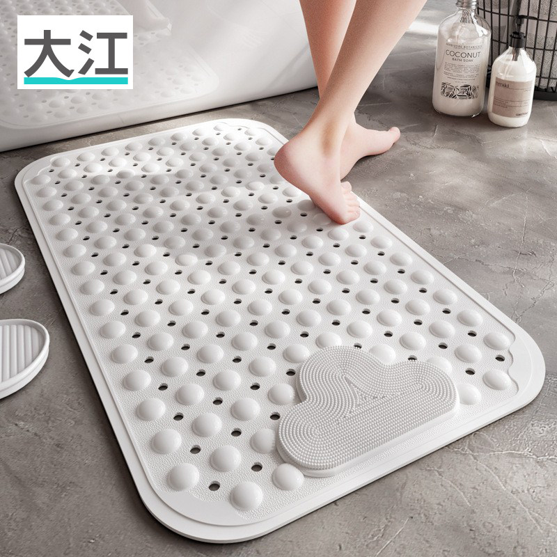 大江浴室防滑垫老人洗澡防摔地垫淋浴房专用吸盘式脚垫按摩脚垫子