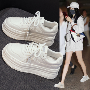 内增高小白鞋女春季2026新款爆款厚底小个子增高轻便百搭休闲板鞋